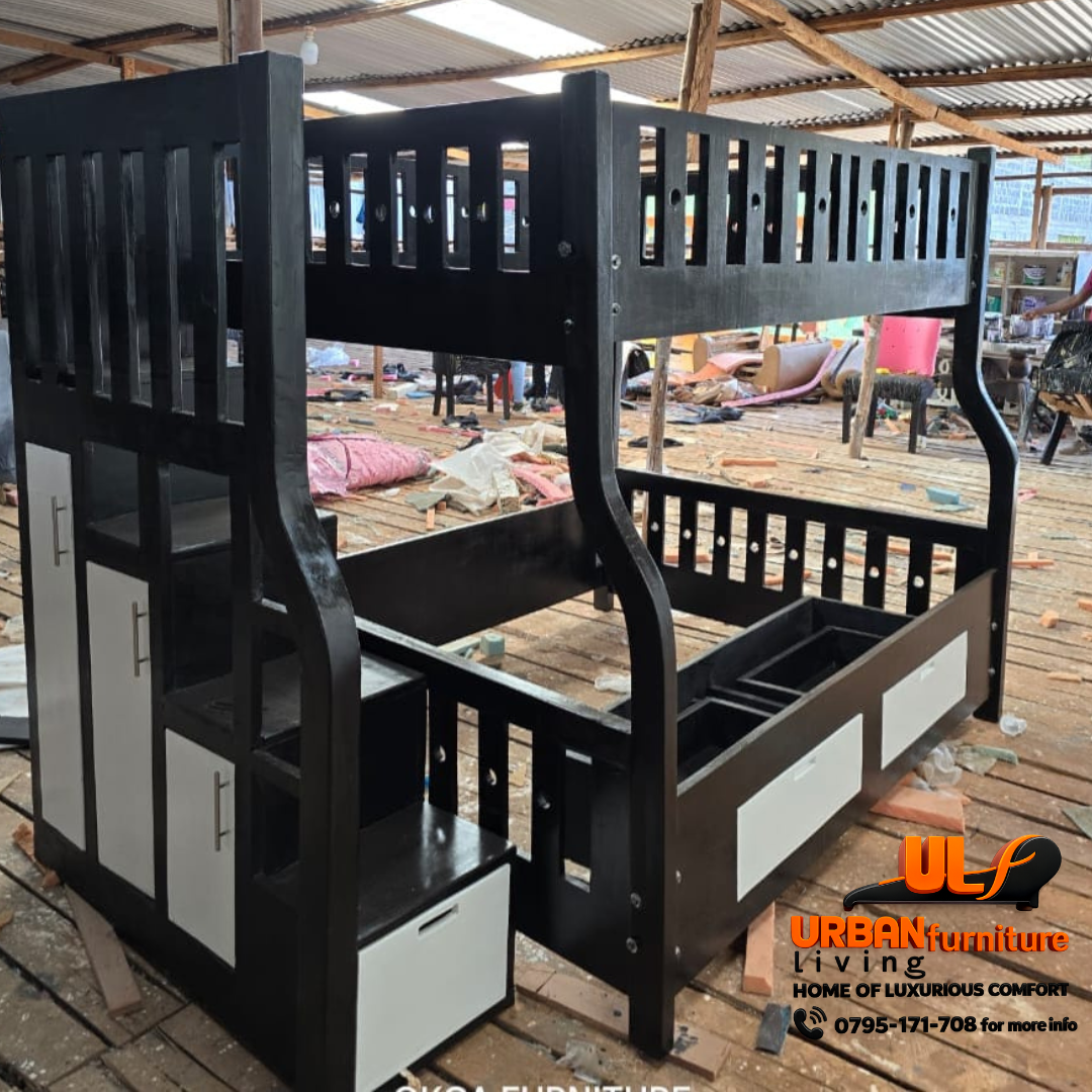 Black Bunk Bed (4x6 Bottom, 4x6 Top)