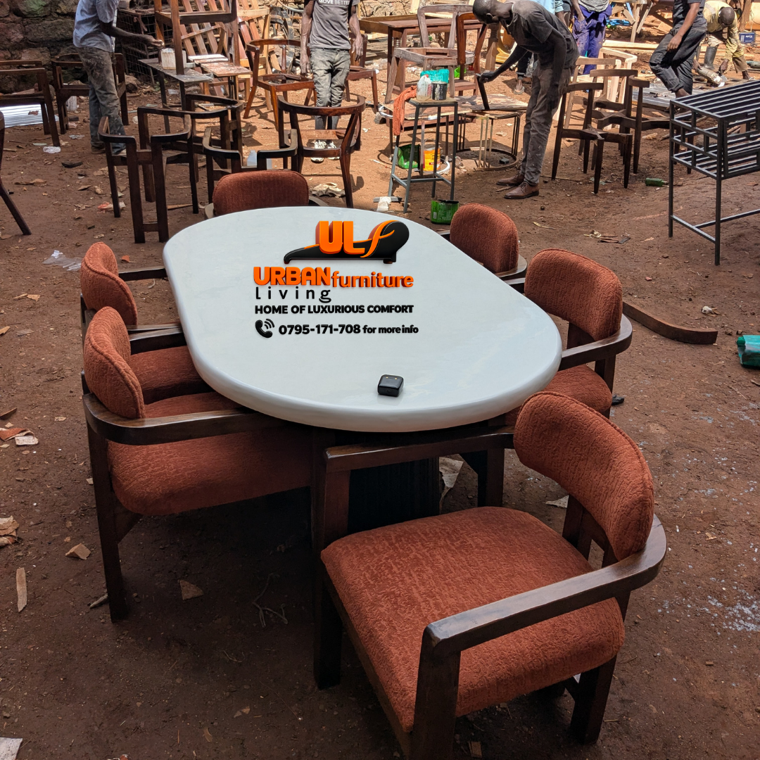 6 Seater Marble top Dining set - Image 2