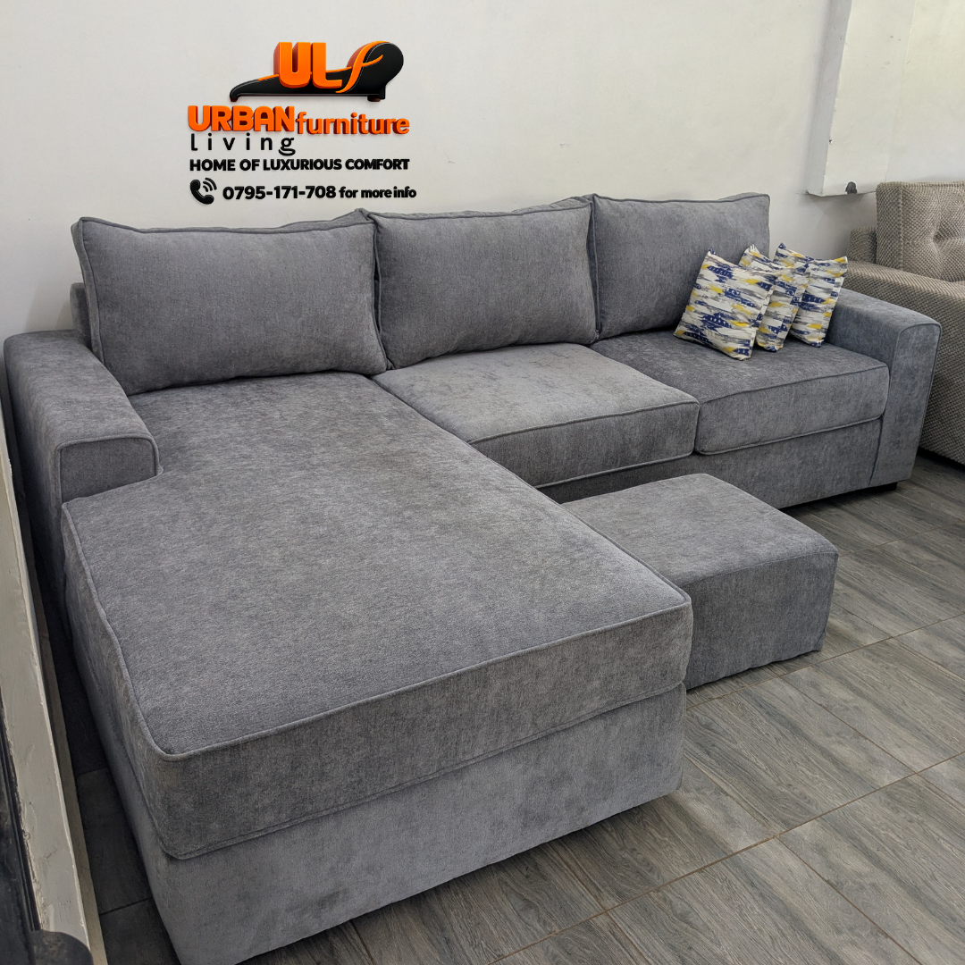 Grey L shaped Sofa