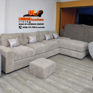 Elite Living Grey L-Shape Sofa