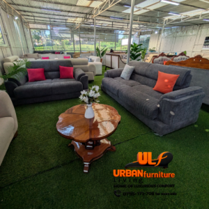 Urban Luxe 3+2 Sofa Set – Charcoal Grey