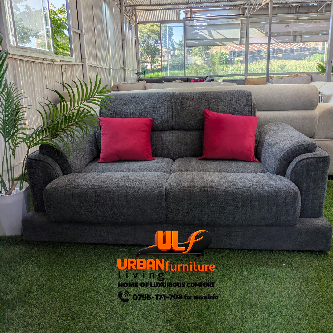 Urban Luxe 3+2 Sofa Set – Charcoal Grey - Image 2