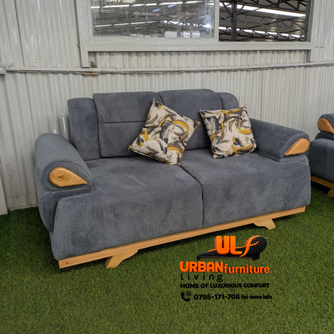 Imperial Grey 5-Seater Sofa Set - Image 2