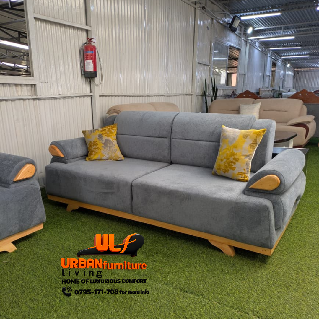 Imperial Grey 5-Seater Sofa Set - Image 3