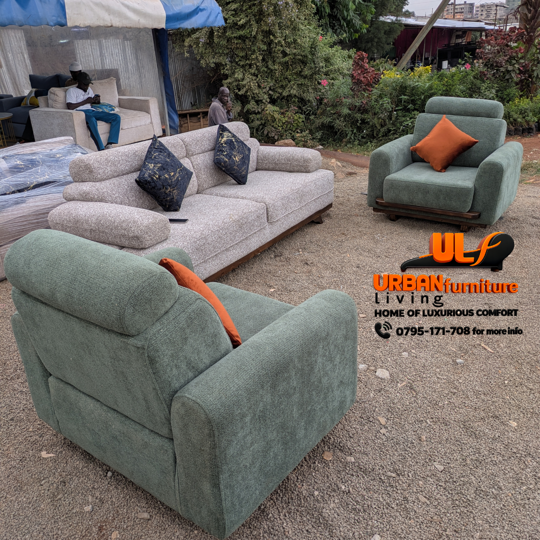 Adjustable armrest 5(3+1+1) seater sofa set