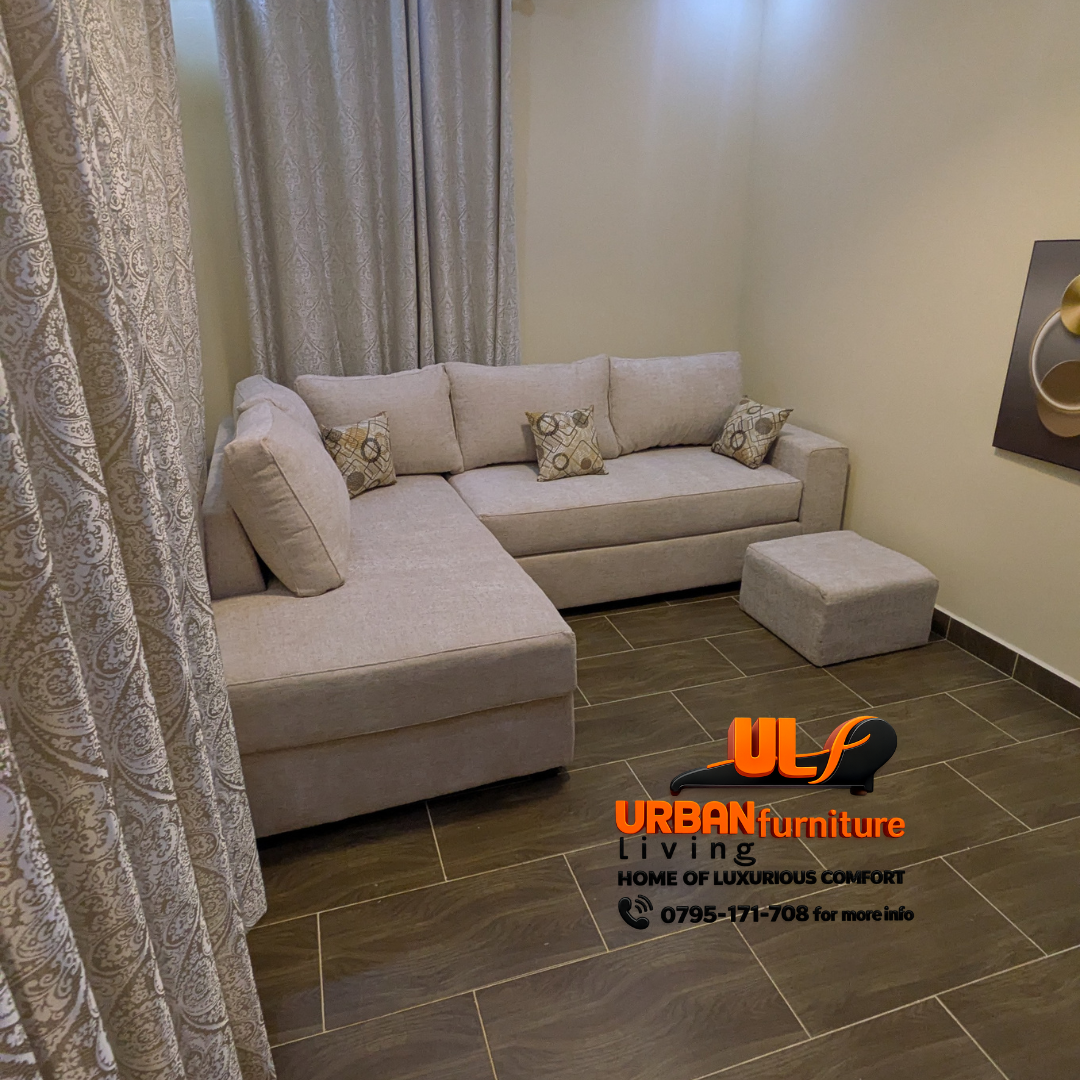 Urban Luxe L-Shaped Sofa with Footrest - Image 2