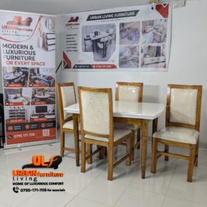 Elite Marble Top 4-Seater Dining Set