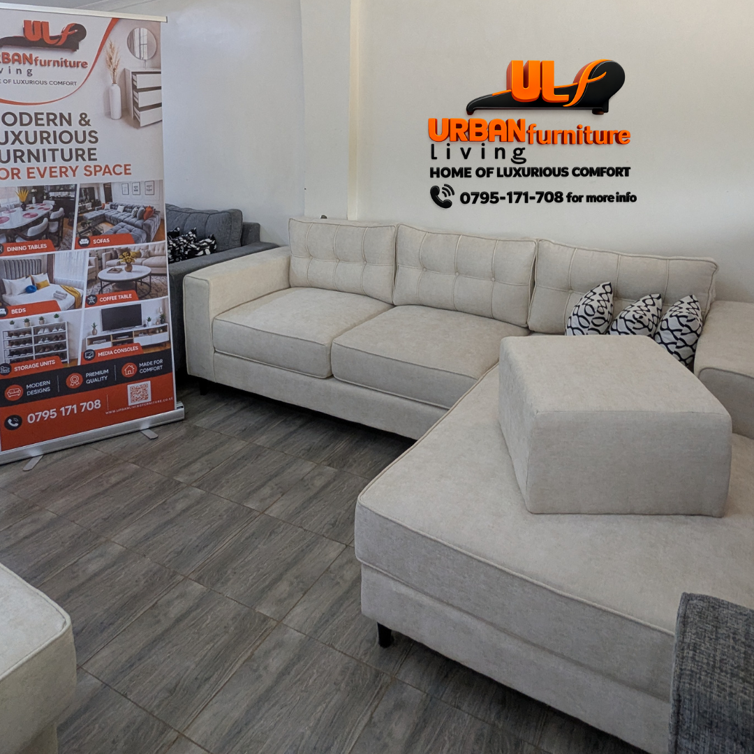 Urban Comfort Grey L-Shaped Sofa - Image 2